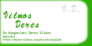 vilmos deres business card